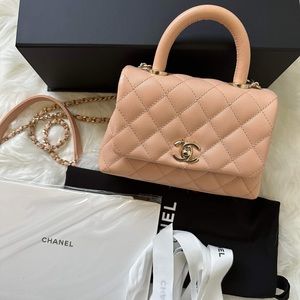 Chanel coco handle caviar extra mini